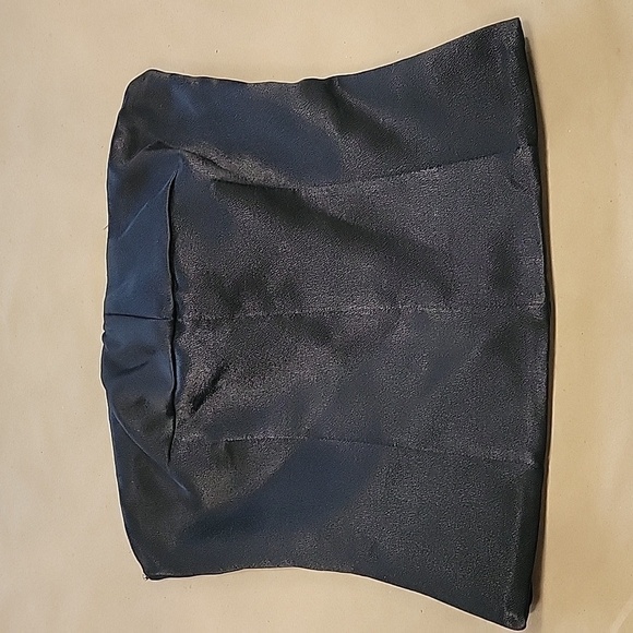 MNG Mango Size XS Black Satin Bandeau Corset Top, Excellent Used Condition - Picture 2 of 14
